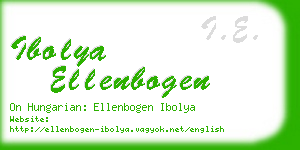ibolya ellenbogen business card